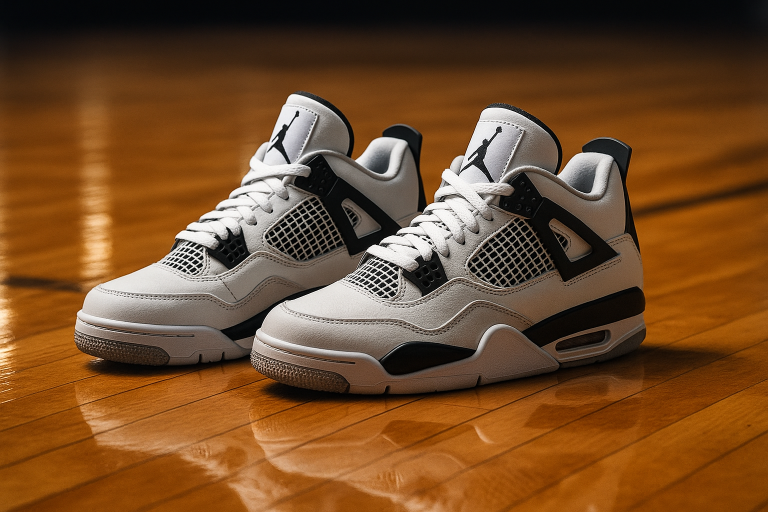Image de couverture pour l’article "Jordan 4 military black : l’indispensable pour briller sur le parquet"