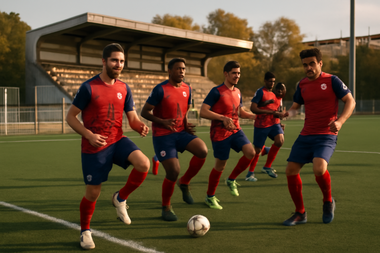Argenteuil FC : équipe et stade lors d’un match de football