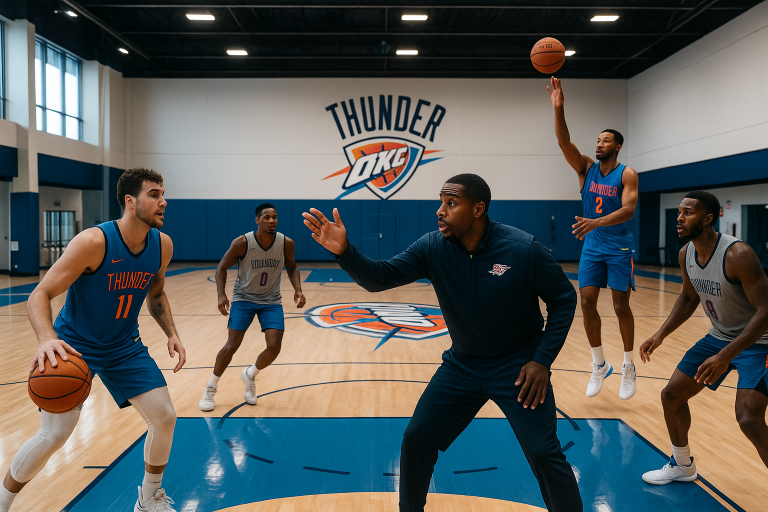 Image de couverture pour l’article "OKC Thunder entraînement et techniques pour dominer sur le parquet"