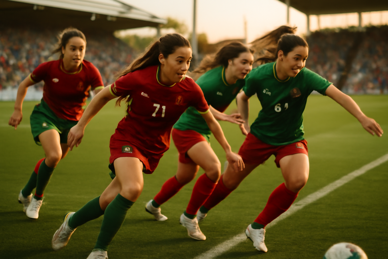 portugal foot feminin : joueuses de la sélection portugaise lors d’un match international