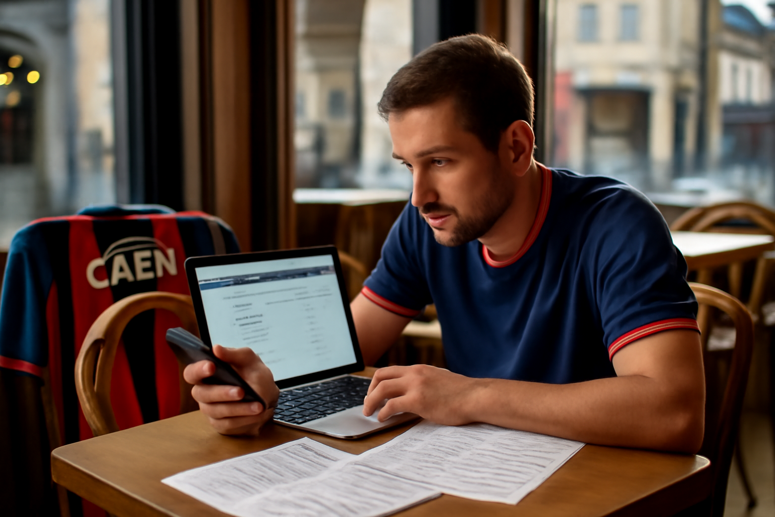 AGC Avant-Garde Caen Football : consultation des résultats FFF sur écran