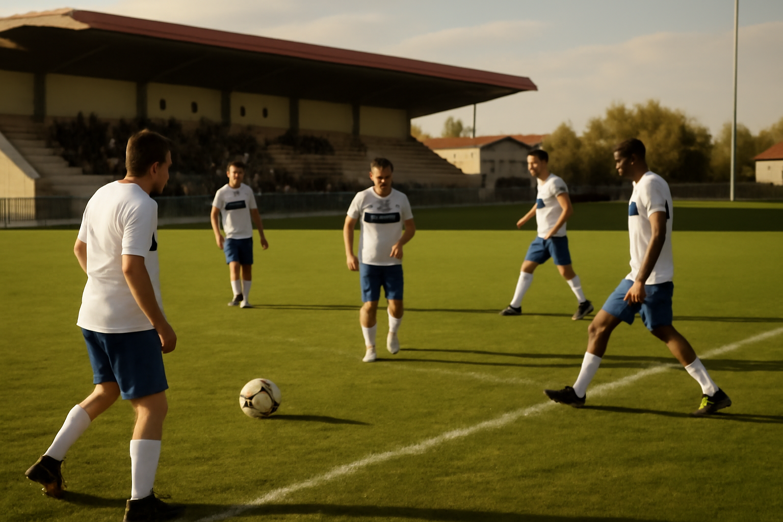 lucon foot : équipe du Luçon Football Club sur le terrain pendant un match