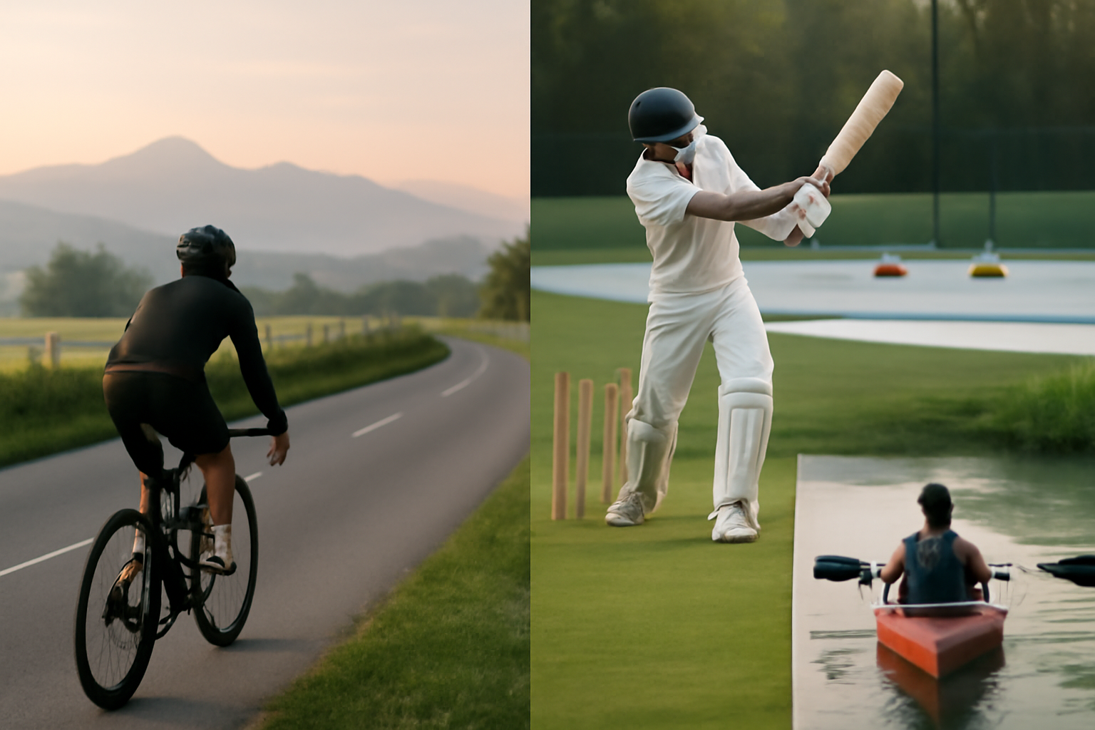 sport en c : cyclisme, cricket, curling et canoë-kayak sur le terrain