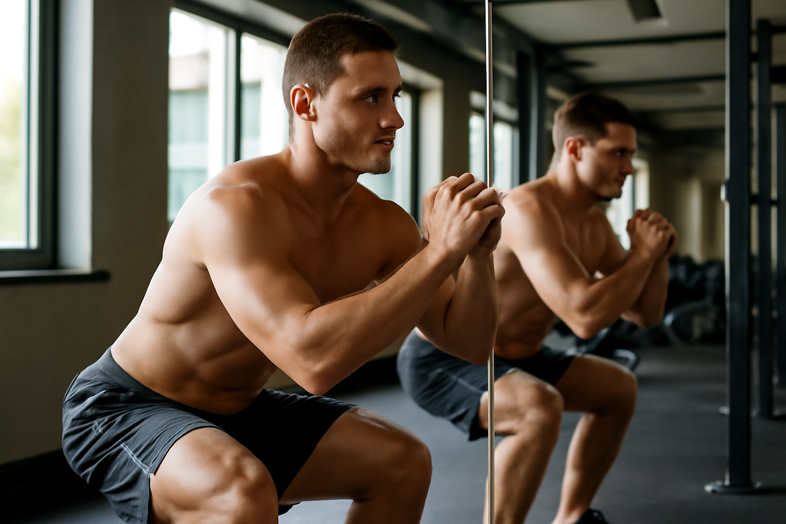 Muscles de la cuisse : quadriceps, ischio-jambiers et adducteurs sur le corps lors d’un entraînement en salle